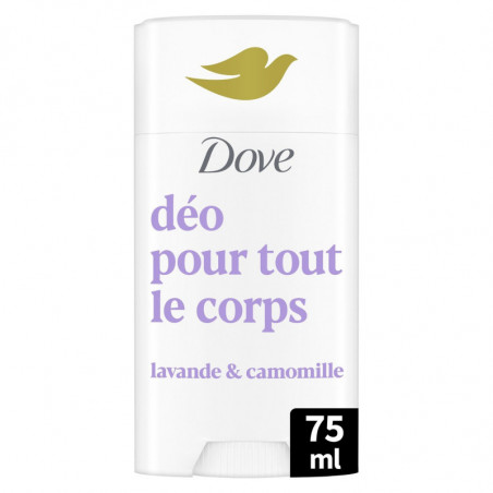 DOVE - Déo Stick Pour Tout le Corps Peaux Sensibles Lavande et Camomille - Stick de 75 ml Sonico.fr