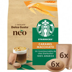 DOLCE GUSTO - NEO Starbucks Caramel Macchiato Café dosettes - boîte de 12 dosettes Sonico.fr