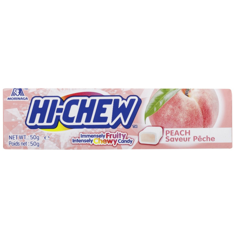 HI-CHEW - Chewing gum à mâcher goût Pêche - étui de 50 g Sonico.fr