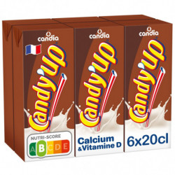 CANDY UP - Goût Chocolat Boisson Lactée - pack de 6 briques de 20 cl Sonico.fr