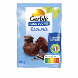 GERBLE - Brownie sans sucres - boîte de 150 g Sonico.fr