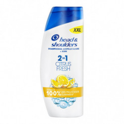 HEAD SHOULDERS - 2en1 Citrus Fresh Shampoing Antipelliculaire Citron frais Cheveux gras - flacon de 625 ml Sonico.fr