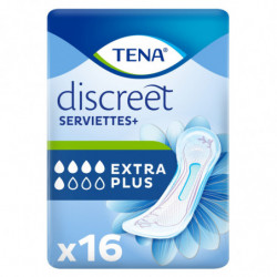 TENA - Discreet Extra Plus Serviettes hygiéniques - paquet de 16 serviettes Sonico.fr