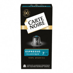 CARTE NOIRE - Espresso Classique N°7 Café Compatibles Nespresso - boite de 10 capsules - 50 g Sonico.fr