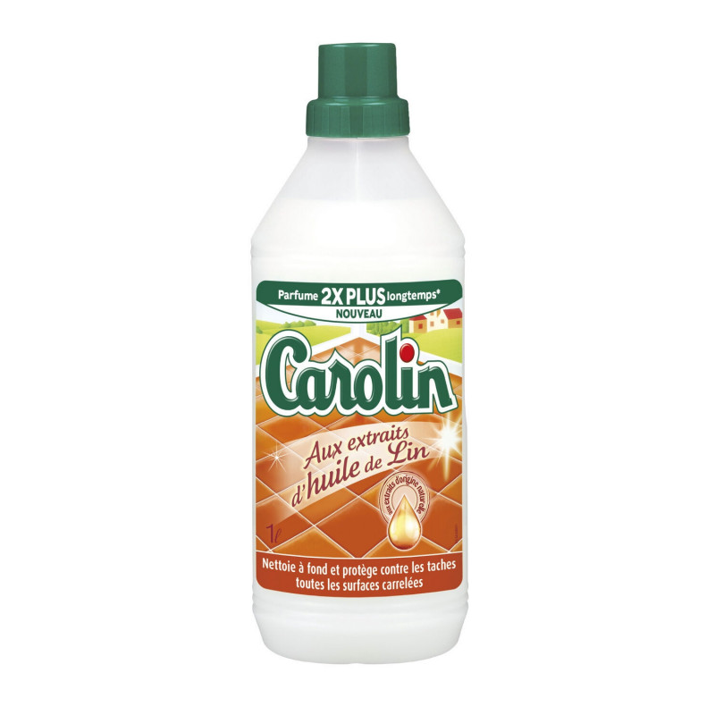 CAROLIN - Nettoyant sol Huile de lin surfaces carrelées - flacon de 1L Sonico.fr