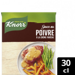 KNORR - Sauce Poivre Crème Fraîche - brique de 30 cl Sonico.fr