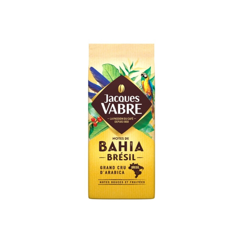 JACQUES VABRE - Bahia Brésil - Café moulu 100% arabica - paquet de 250 g Sonico.fr