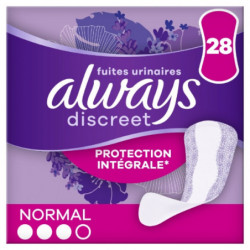 ALWAYS - Discreet Normal Protège-Slips Fuites uinaires- paquet de 28 Protège-Slips Sonico.fr