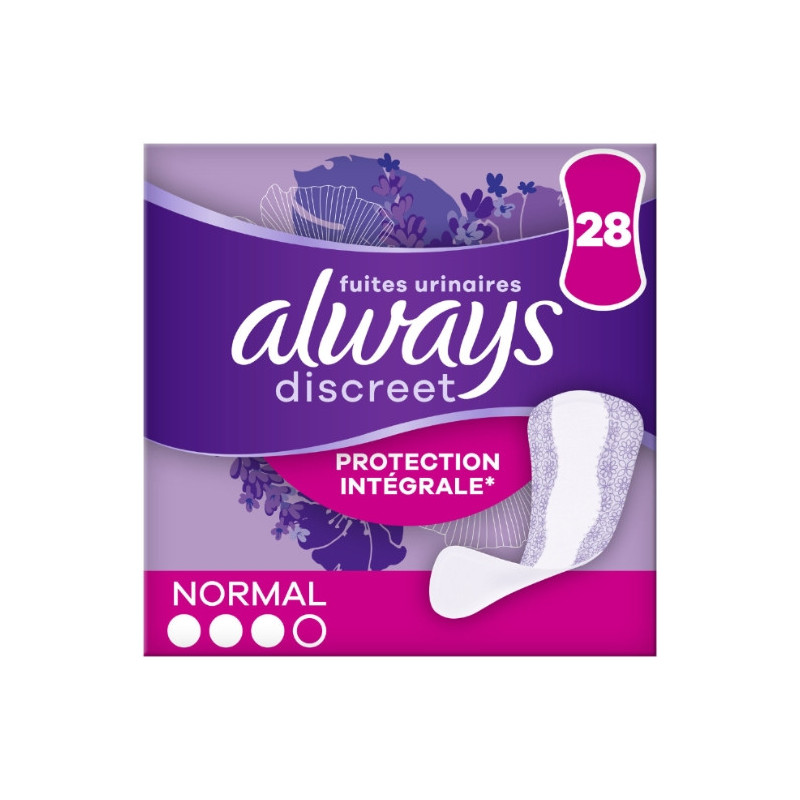 ALWAYS - Discreet Normal Protège-Slips Fuites uinaires- paquet de 28 Protège-Slips Sonico.fr
