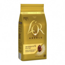 L'OR - Absolu Café Grains grand cru Arabica - paquet de 1 kg Sonico.fr