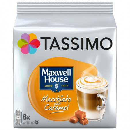 TASSIMO - Maxwell House - 8 Dosettes de Macchiato au Caramel - 168 g Sonico.fr