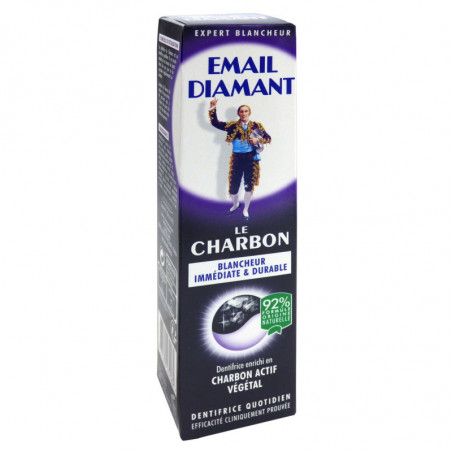 EMAIL DIAMANT - Le charbon Dentifrice blancheur immédiate et durable - tube de 75 ml Sonico.fr