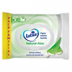 LOTUS - Papier toilette humide en lingettes Aloé Vera - paquet de 80 lingettes  Sonico.fr