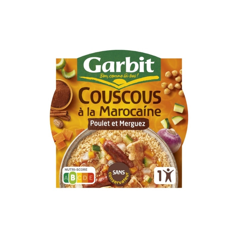 GARBIT - Couscous À La Marocaine - assiette de 285 g Sonico.fr