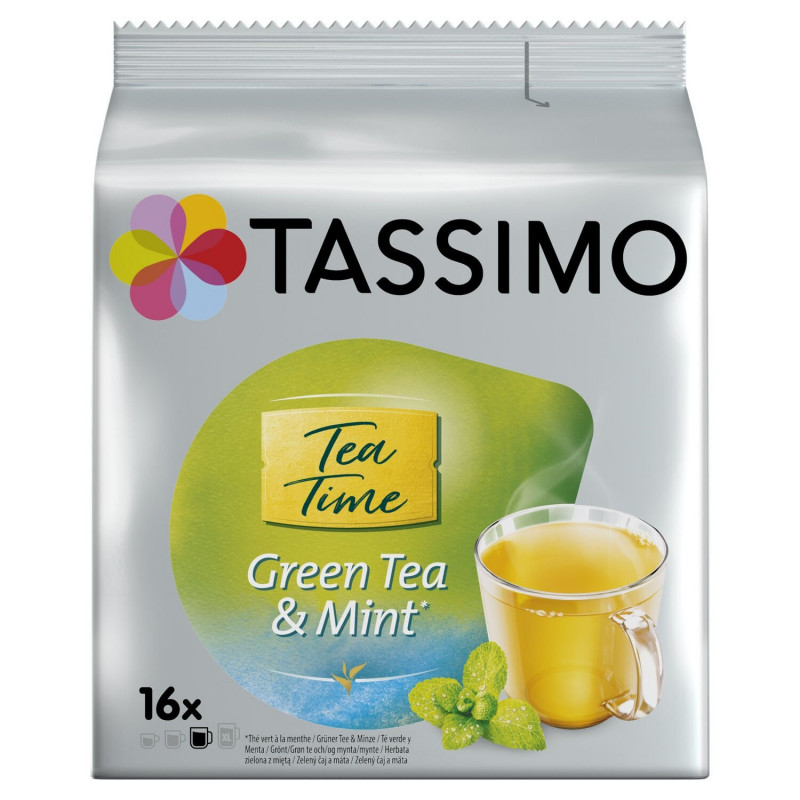 TASSIMO - Twinings Tea Time Dosettes de Thé vert à la menthe - boite de 16 Capsules Sonico.fr