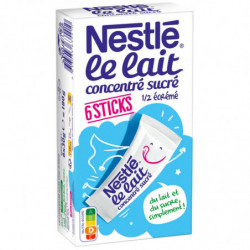 NESTLE - Lait concentré sucré demi-écrémé - Boite de 6 sticks de 30 g Sonico.fr