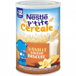 NESTLE - P'tite Céréale - Céréale en poudre Vanille Biscuité dès 12 mois - 400 g Sonico.fr