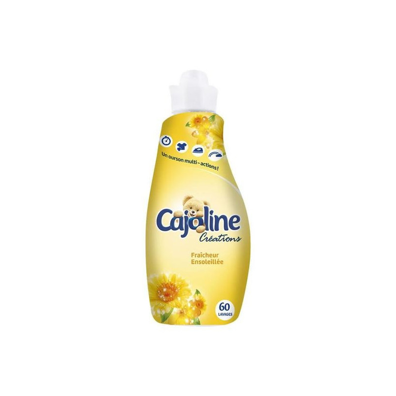 CAJOLINE - Créations Assouplissant fraîcheur ensoleillée - 60 Lavages - 1,5 L  Sonico.fr