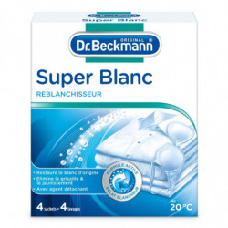 DR BECKMANN - Super Blanc Reblanchisseur - boite de 4 Sachets de 40 g Sonico.fr