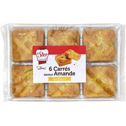 LE STER - Gâteaux Carre Saveur Amande Pur Beurre - paquet de 6 - 280 g Sonico.fr