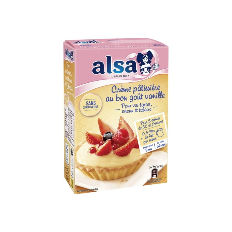 ALSA - Préparation crème pâtissière onctueuse - boite de 390 g Sonico.fr