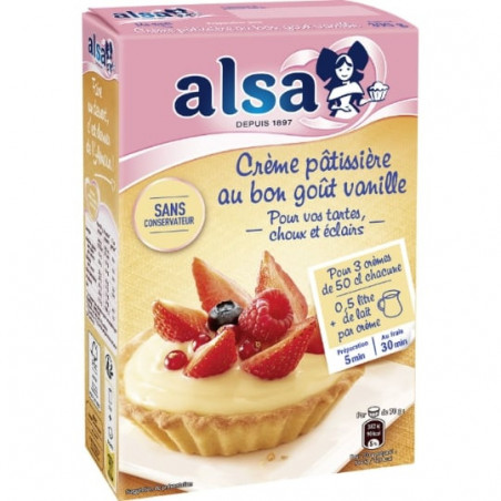 ALSA - Préparation crème pâtissière onctueuse - boite de 390 g Sonico.fr