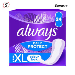 Always Long Plus Extra Protect x24, protège-slips confort au quotidien, format individuel
