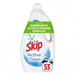 SKIP - Active clean Lessive liquide 53 lavages - 2650 ml Sonico.fr