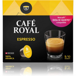 CAFE ROYAL - Espresso Café Compatibles Dolce Gusto - boite de 16 capsules Sonico.fr
