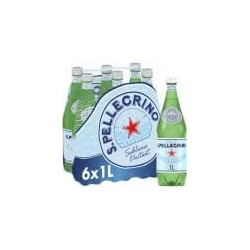 SAN PELLEGRINO - Eau gazeuse minérale naturelle - pack de 6 bouteilles de 1 L Sonico.fr