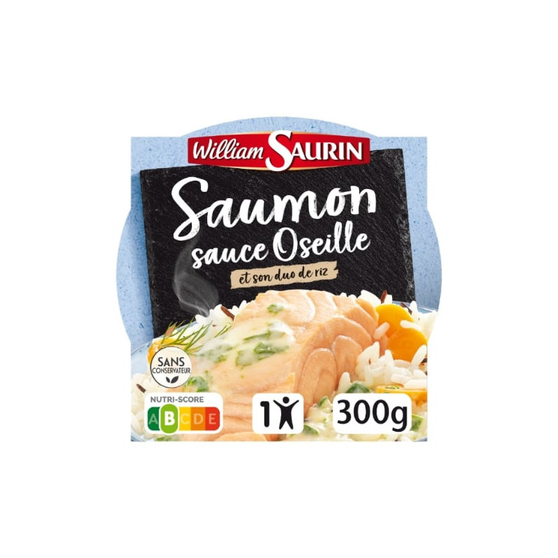 WILLIAM SAURIN - Assiette Saumon Sauce Oseille Et Riz Pilaf - 300 g Sonico.fr