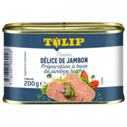 TULIP - Pâté Délice de jambon haché - boite de 200 g Sonico.fr