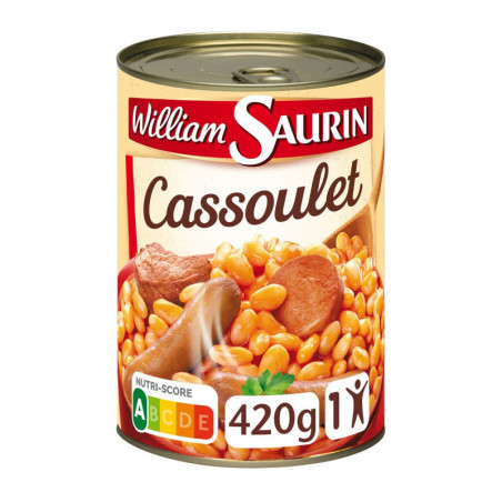 WILLIAM SAURIN - Cassoulet mitonné - boite de 420 g Sonico.fr