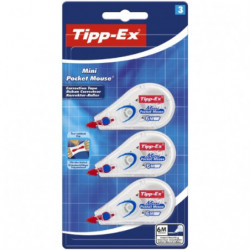 TIPP-EX - Souris blanco ruban correcteur mini pocket - blister de 3 correcteurs  Sonico.fr