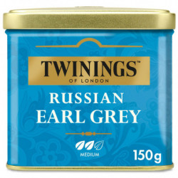 TWININGS - Russian Earl Grey Thé noir aromatisé bergamote citron - boite de 150 g Sonico.fr