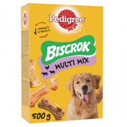 PEDIGREE - Biscrok Original Biscuits Multi mix 3 variétés pour chien - paquet de 500 g Sonico.fr