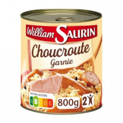 WILLIAM SAURIN - Choucroute Garnie - Plat cuisiné - boite de 800 g Sonico.fr