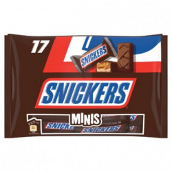 SNICKERS - Minis Barres chocolatées aux cacahuètes et caramel - 17 x 20 g Sonico.fr