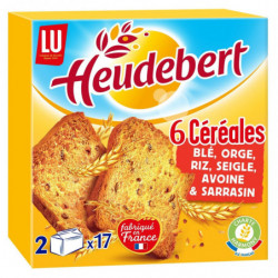 LU HEUDEBERT - Biscottes 6 céréales - boîte de 300 g Sonico.fr