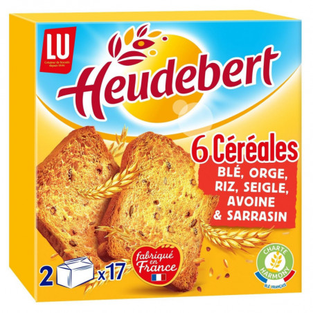LU HEUDEBERT - Biscottes 6 céréales - boîte de 300 g Sonico.fr