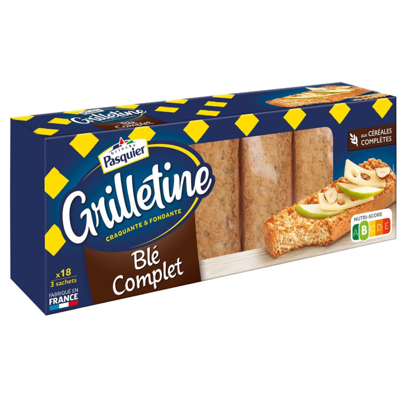 PASQUIER - Grilletine Blé Complet - boite de 242 g Sonico.fr