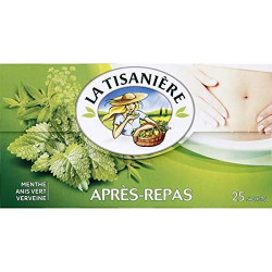 LA TISANIERE - Infusion Après-Repas menthe anis vert verveine - boite de 25 sachets - 37,5 g Sonico.fr