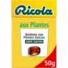 RICOLA - Aux Plantes - Bonbons Suisse aux Plantes Sans Sucres - Boite de 50 g Sonico.fr