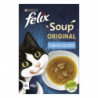 FELIX - Original Soup Cabillaud Thon Soupe pour chat - paquet de 6 sachets de 48 g Sonico.fr