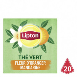 LIPTON - Thé vert Fleur d'Oranger et Mandarine - boite de 20 sachets Sonico.fr