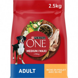 PURINA ONE - Croquettes pour chien Adulte au Poulet - sac de 2,5 kg Sonico.fr