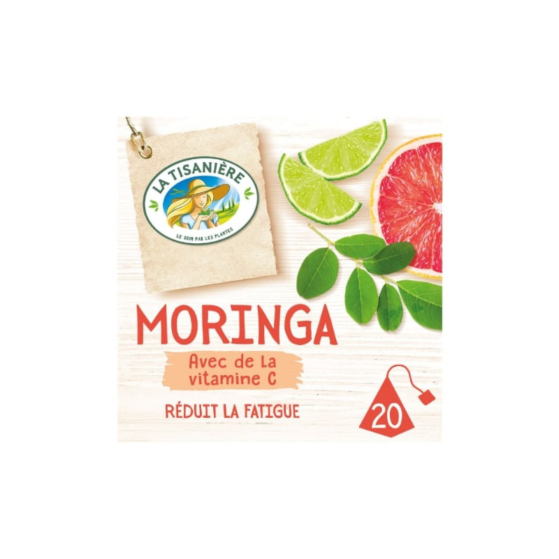 LA TISANIERE - Infusion Moringa Avec De La Vitamine C - boite de 20 sachets - 30 g Sonico.fr