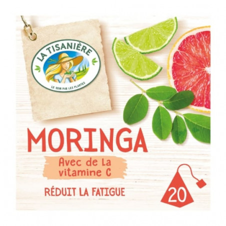 LA TISANIERE - Infusion Moringa Avec De La Vitamine C - boite de 20 sachets - 30 g Sonico.fr