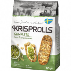 KRISPROLLS - Pain Complets Sans Sucres Ajoutés - paquet de 425 g Sonico.fr