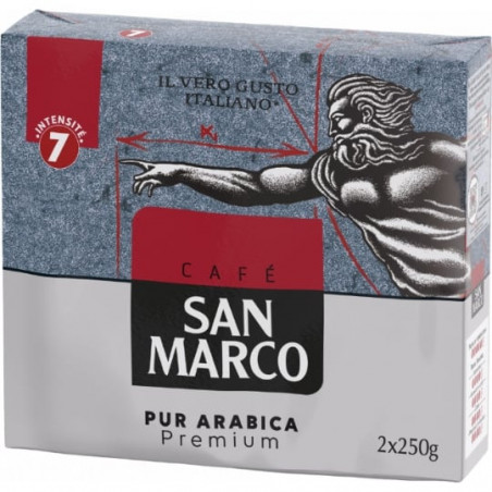 SAN MARCO - Café moulu pur Arabica - paquet de 2 x 250 g Sonico.fr
